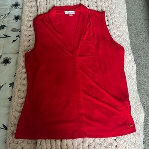 Red Calvin Klein tank top blouse. Size medium.